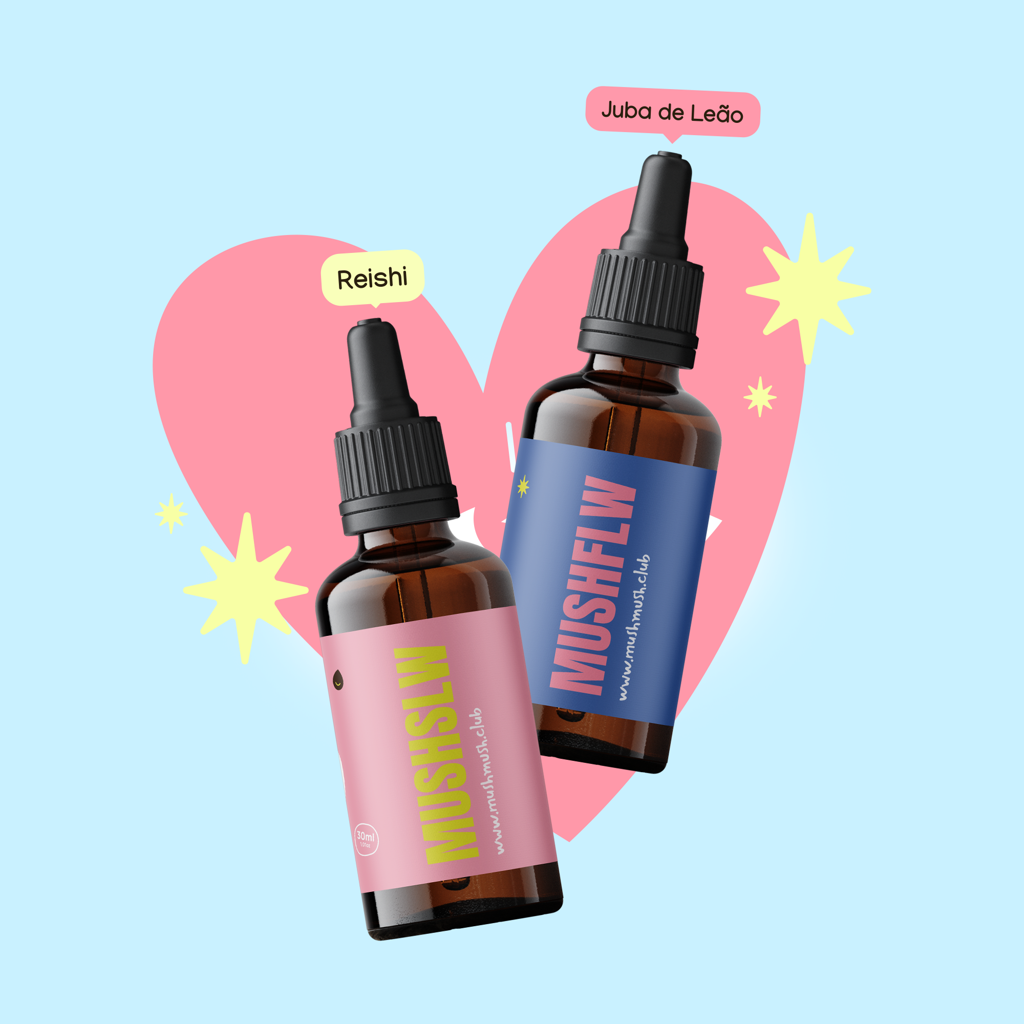 Perfect Duo - 1 Juba de Leão + 1 Reishi
