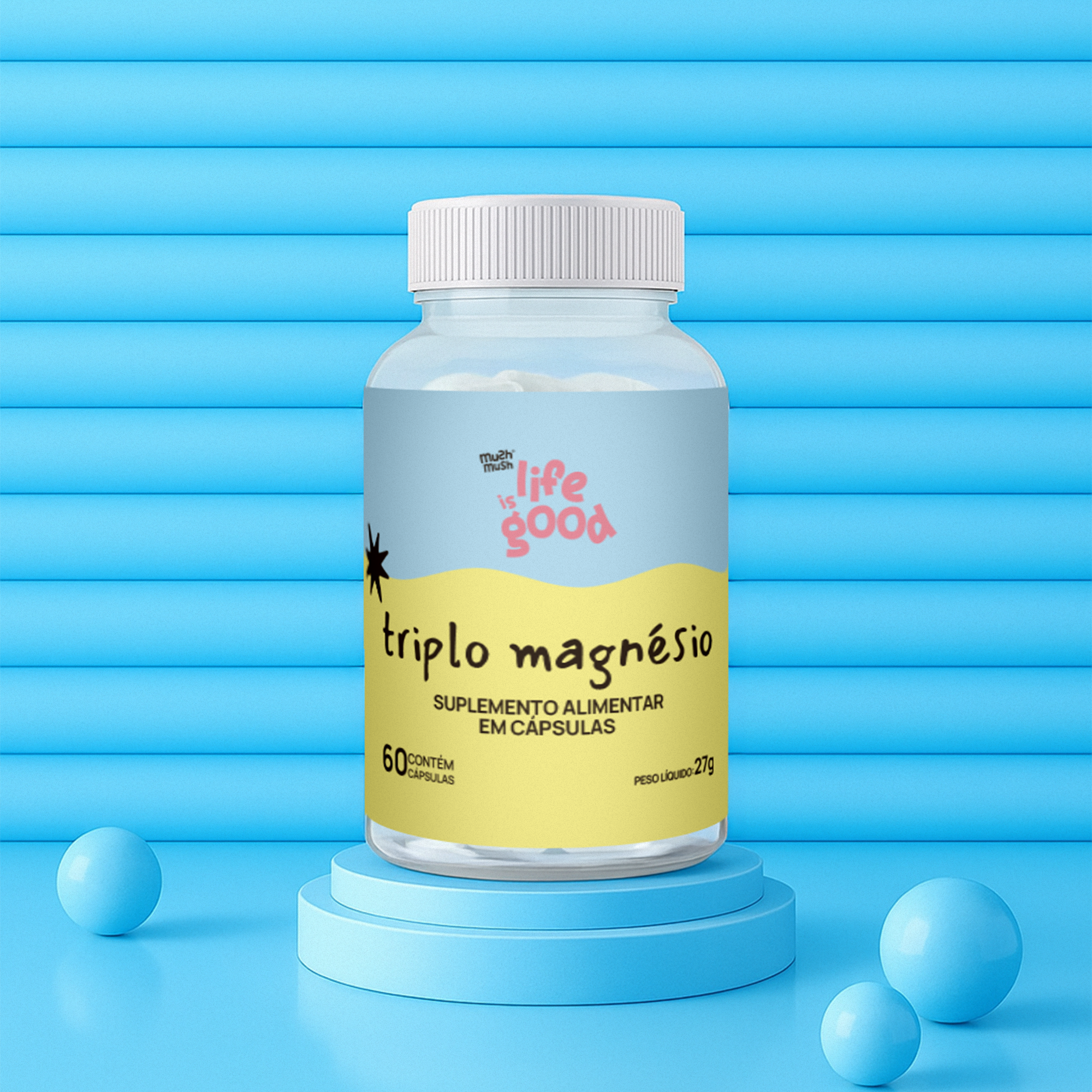 Triplo Magnésio - Life is Good (60 cápsulas)